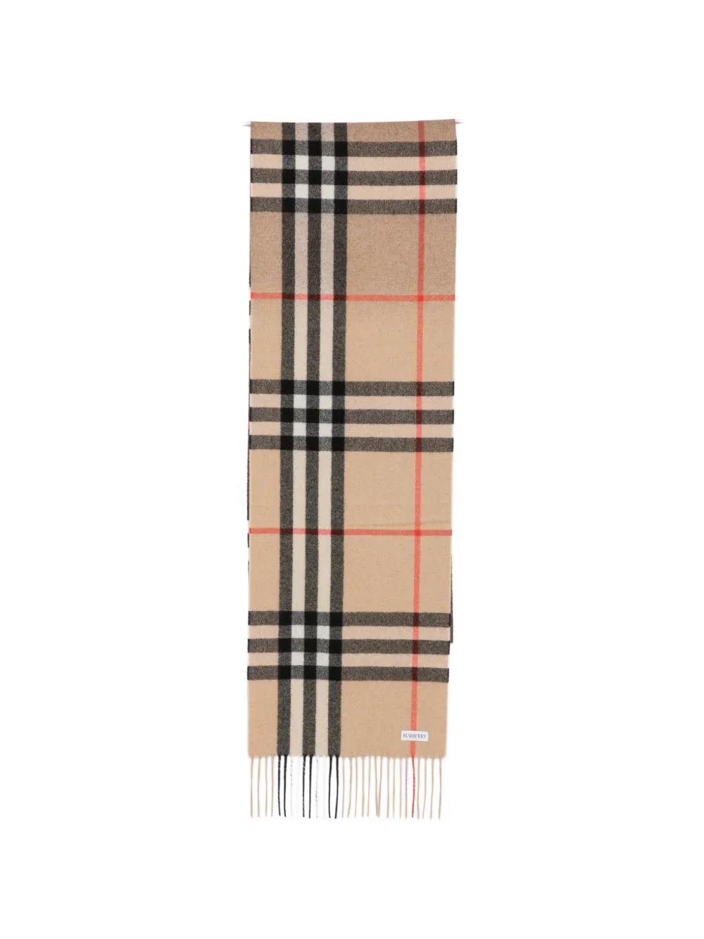 Burberry Check fringed scarf Beige