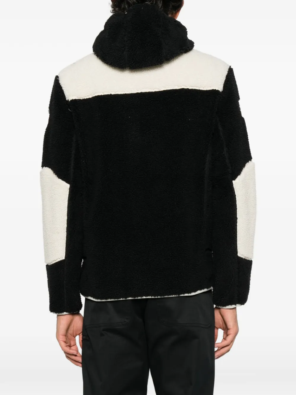 Napapijri fleece-texture hooded sweater Zwart
