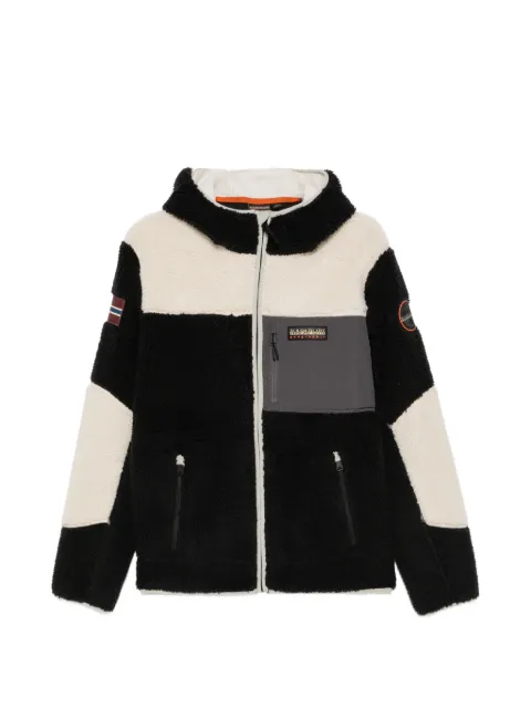 Napapijri fleece-texture hooded sweater