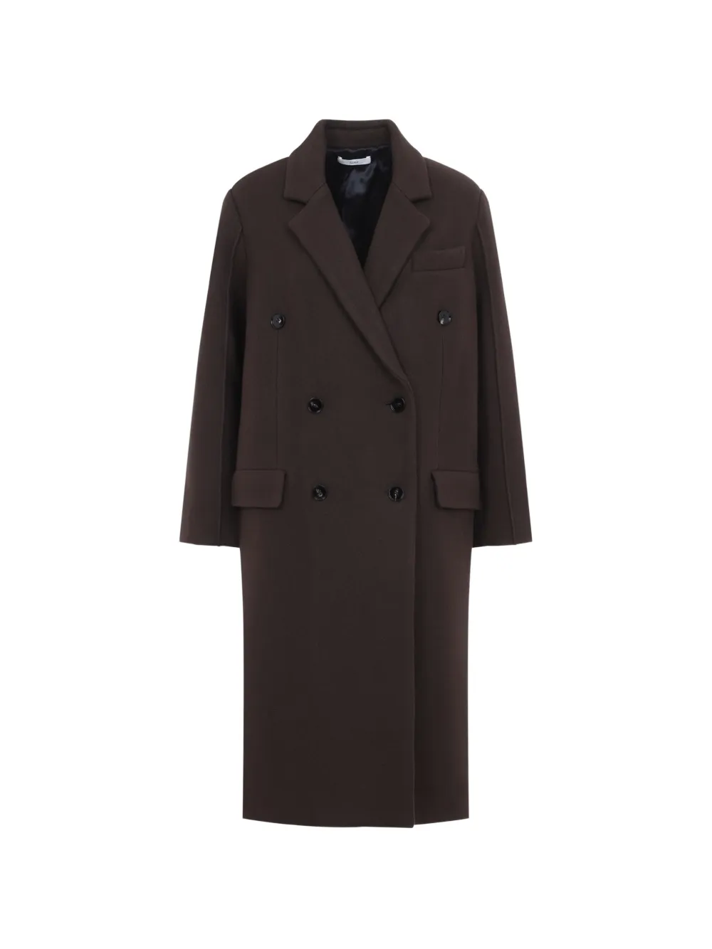 Co double-breasted coat - Braun