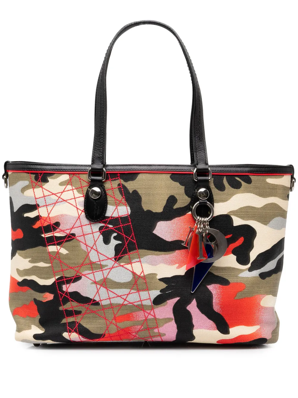 Christian Dior Pre-Owned 2011 Anselm Reyle Medium Canvas Camouflage tote bag - Grau