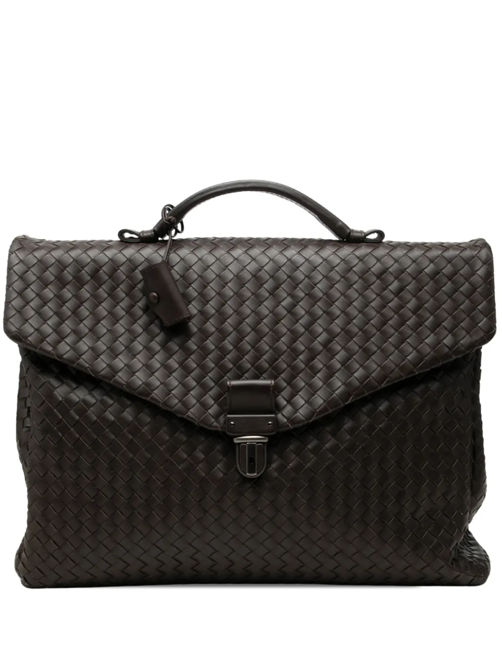 Bottega Veneta Pre-Owned 2010 Nappa Intrecciato business bag - Brown