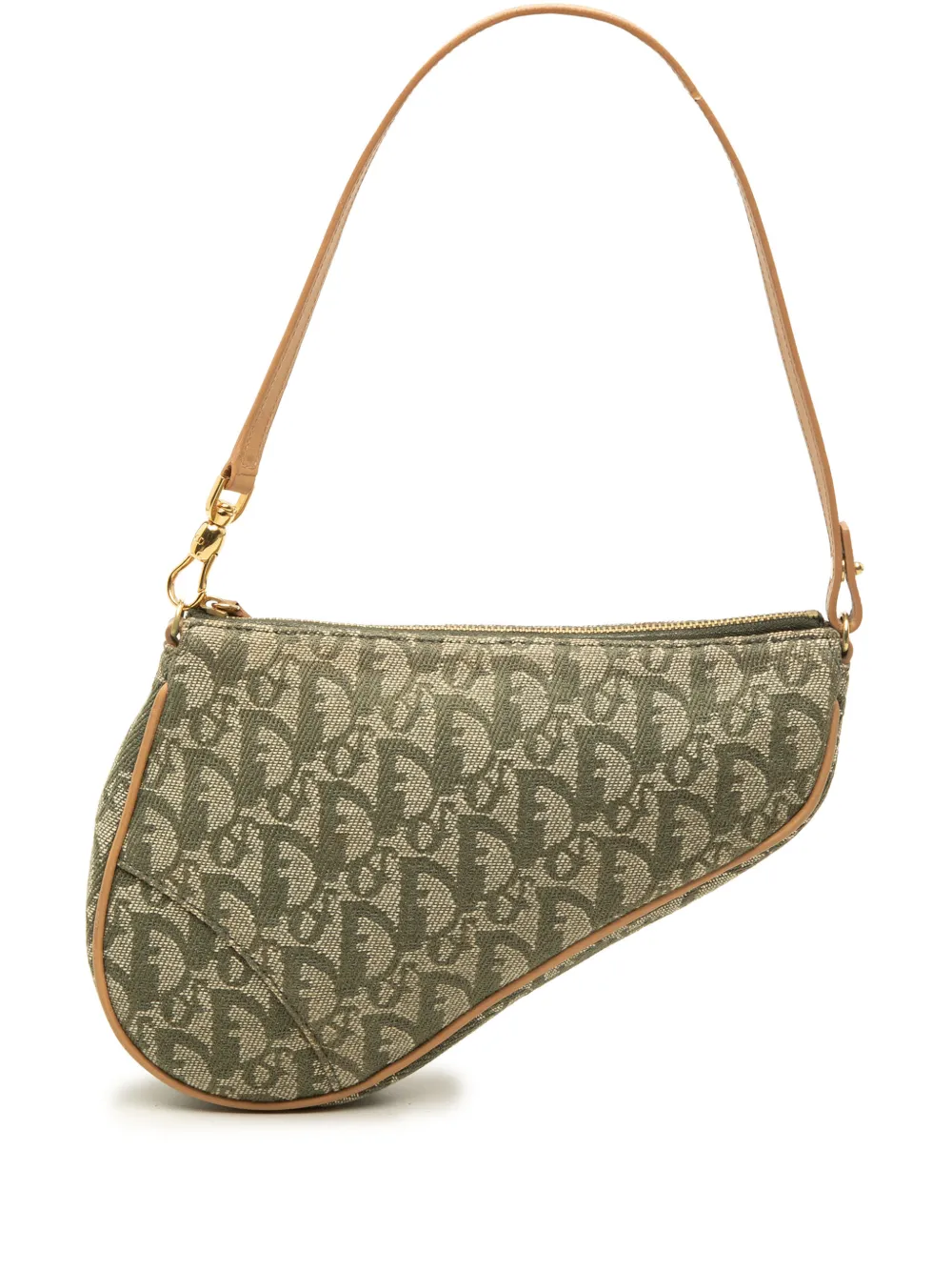 Christian Dior Pre-Owned 2001 Mini Diorissimo Canvas Saddle Pochette shoulder bag - Green