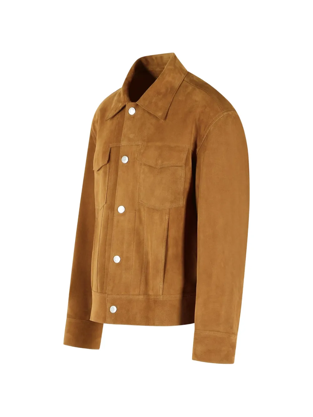 AMI Paris Ami de Coeur goatskin leather jacket Bruin