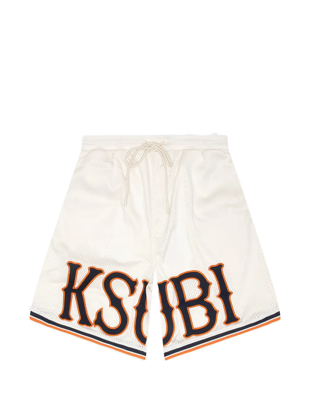 Ksubi Bolter logo-patch mesh shorts in White
