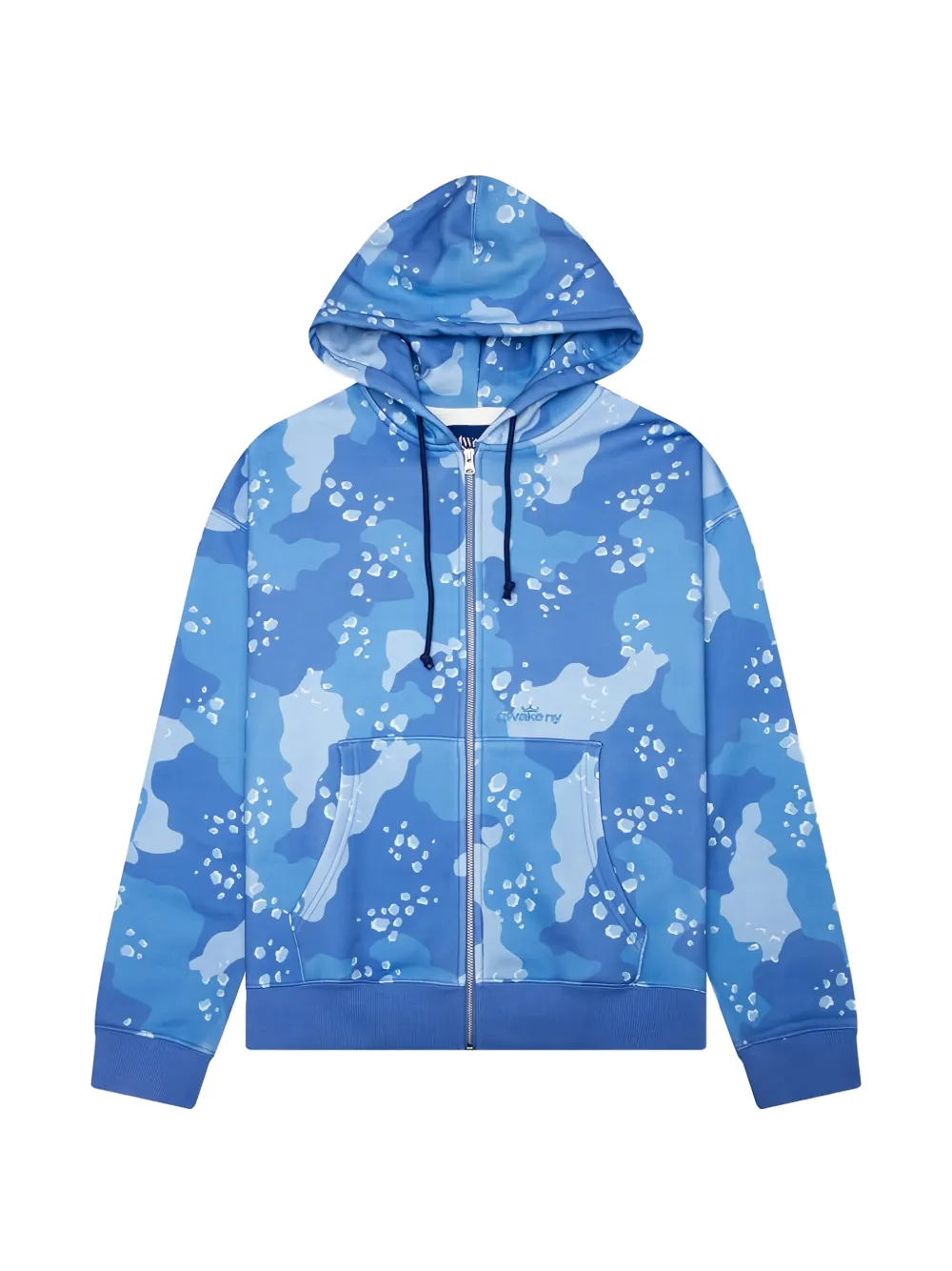 Awake NY Camo Crown logo-embroidered hoodie Blauw