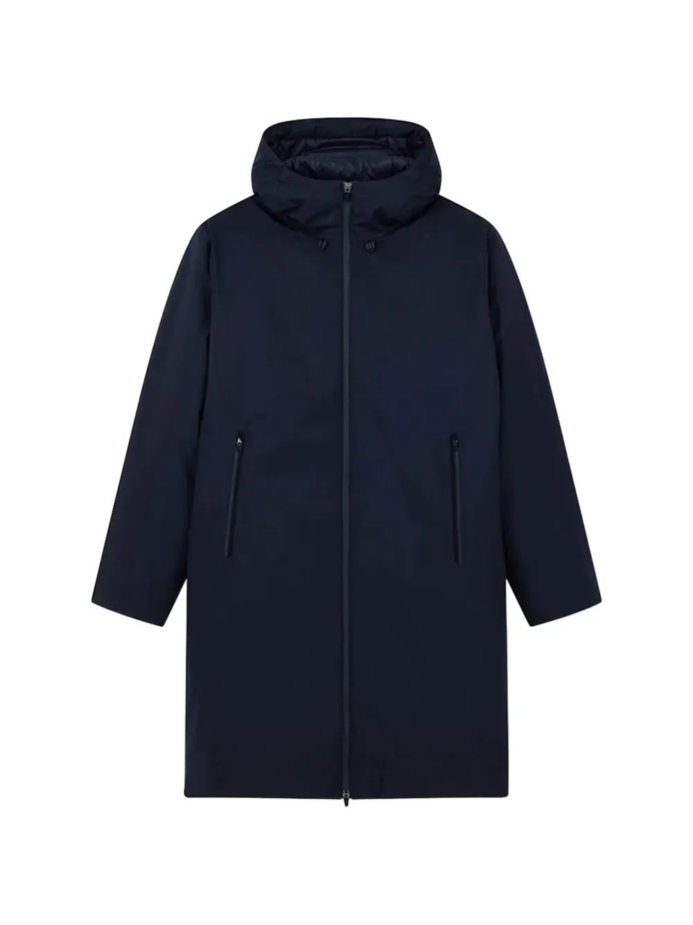Ea7 Emporio Armani Caban hooded zip-up coat - Blue