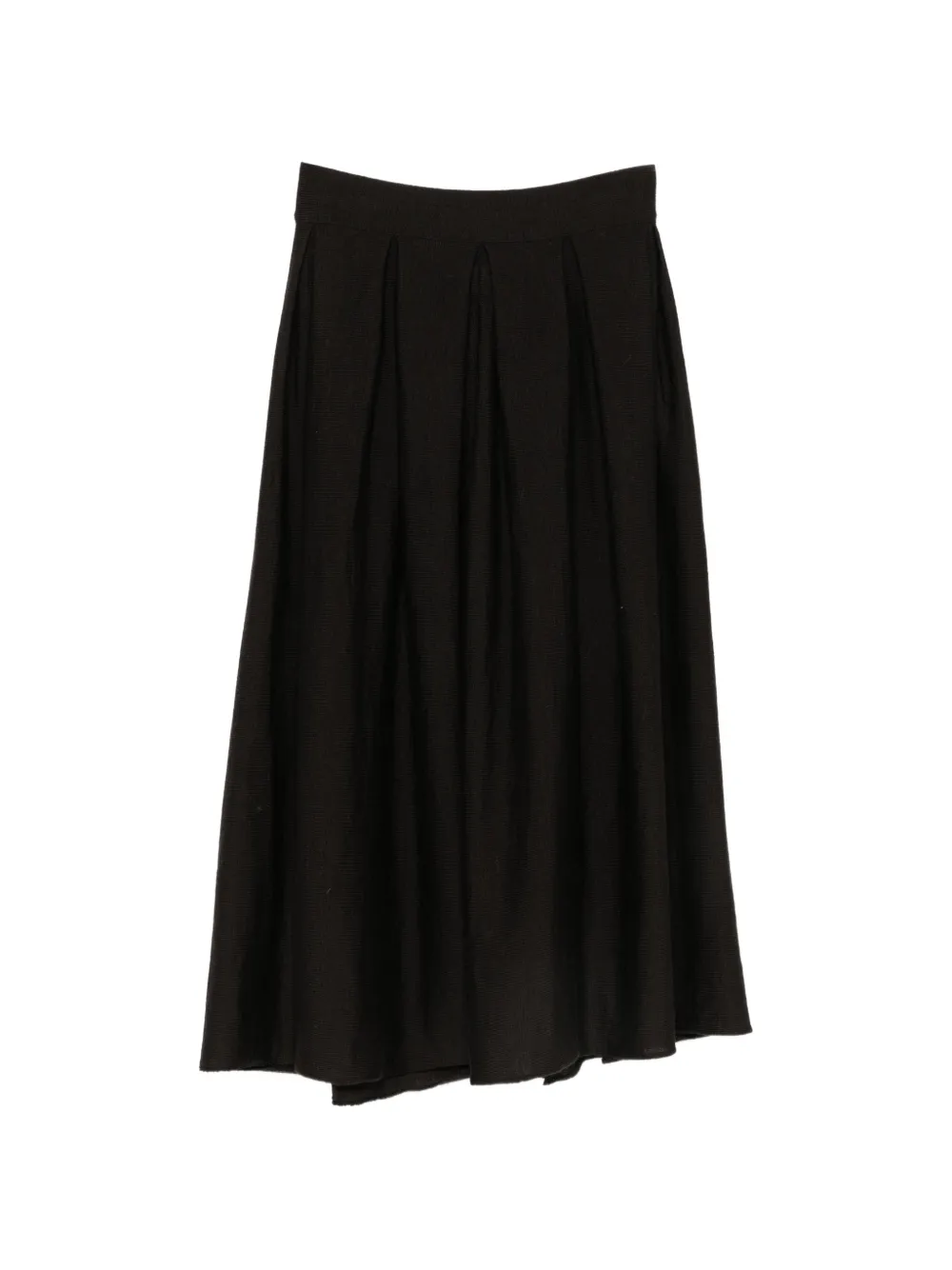 Ma'ry'ya pleated knitted midi skirt - Marrone