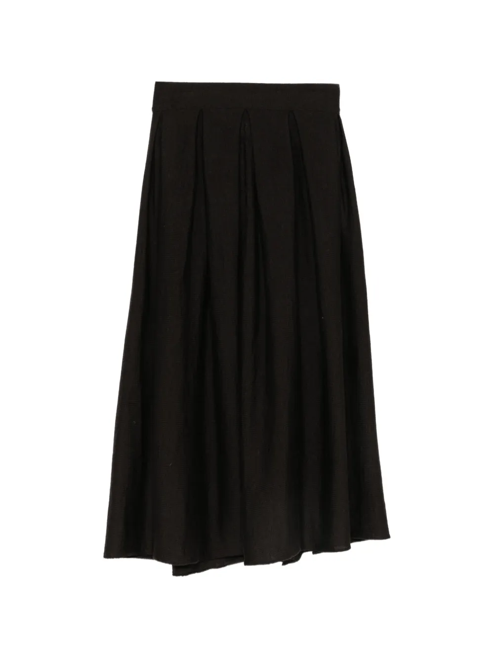 Ma'ry'ya pleated knitted midi skirt - Marrone