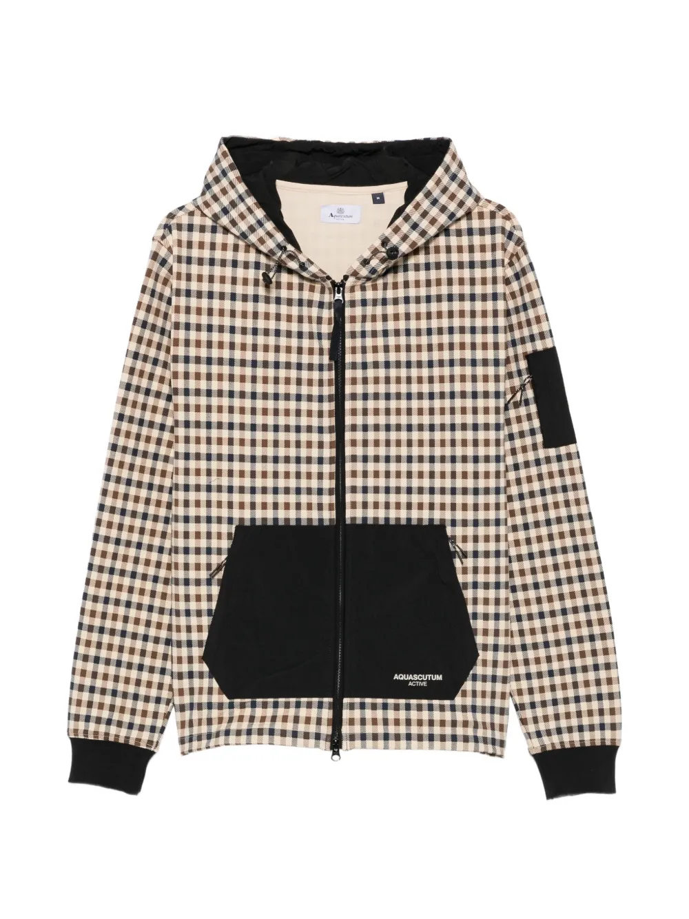 Aquascutum Club Check zip-up hoodie - Neutrals