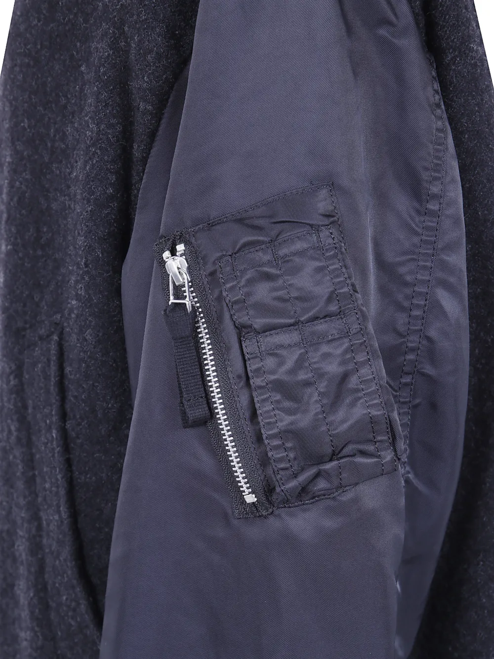 Comme des Garçons Homme oversized zip-up coat Grijs