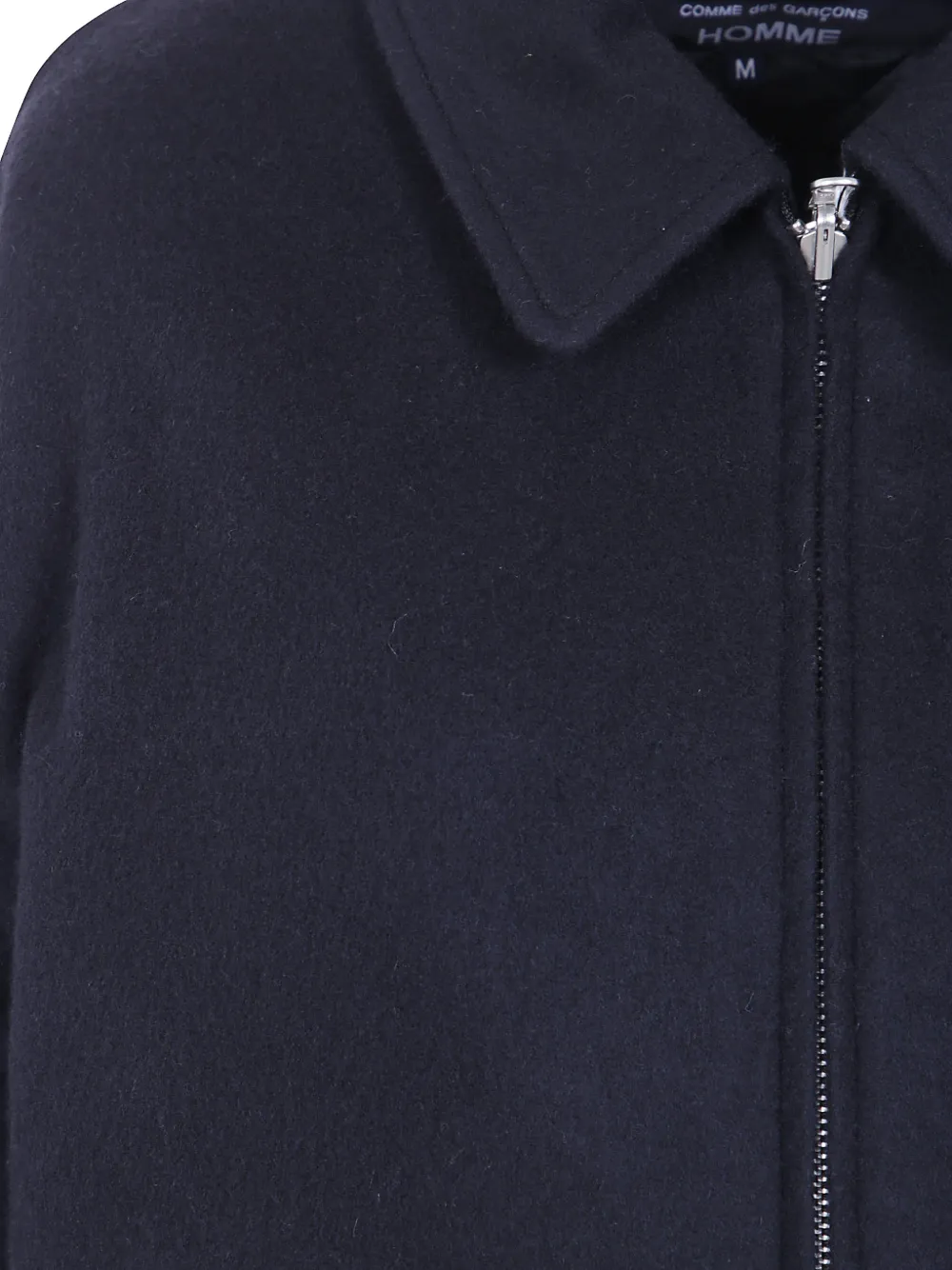 Comme des Garçons Homme zip-up reversible wool jacket Zwart
