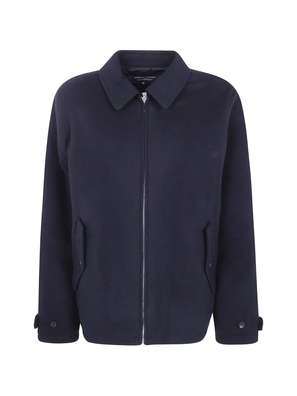 Comme des Garçons Homme zip-up reversible wool jacket Zwart