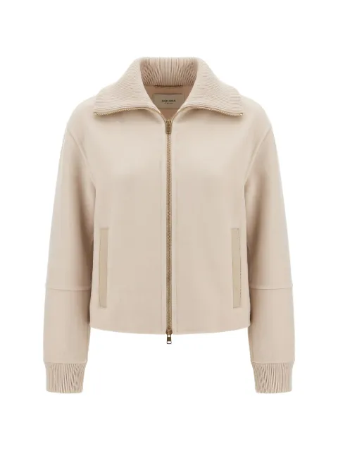Agnona cropped double-face bomber jacket