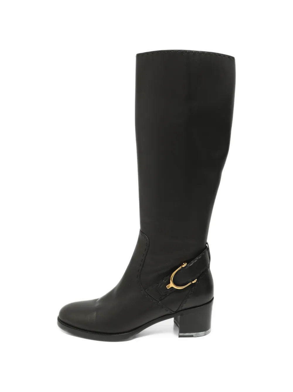 Gucci Pre-Owned leather knee-length boots – Black