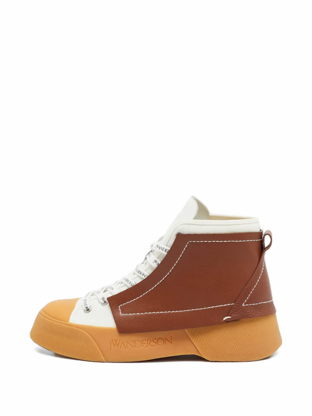 JW Anderson baskets montantes à logo sur les lacets - Blanc