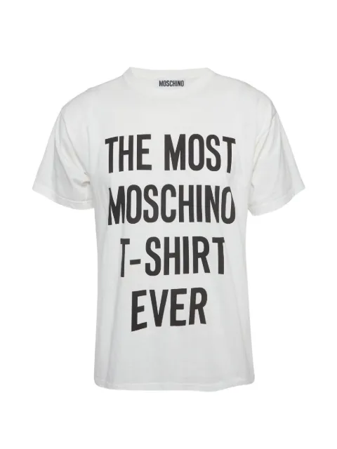 Moschino Pre-Owned quote-print T-shirt