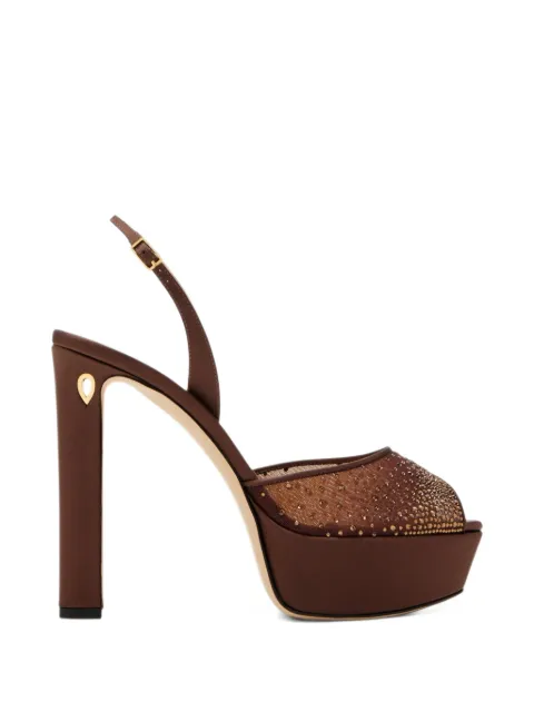 Jennifer Chamandi Antonio crystal-embellished platform sandals