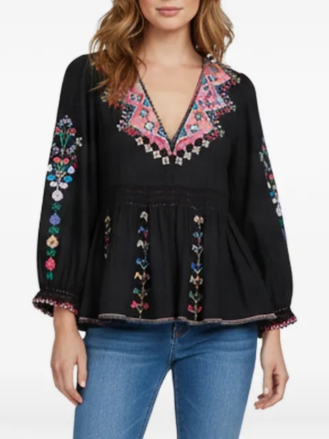 Ulla Johnson embroidered V-neck top