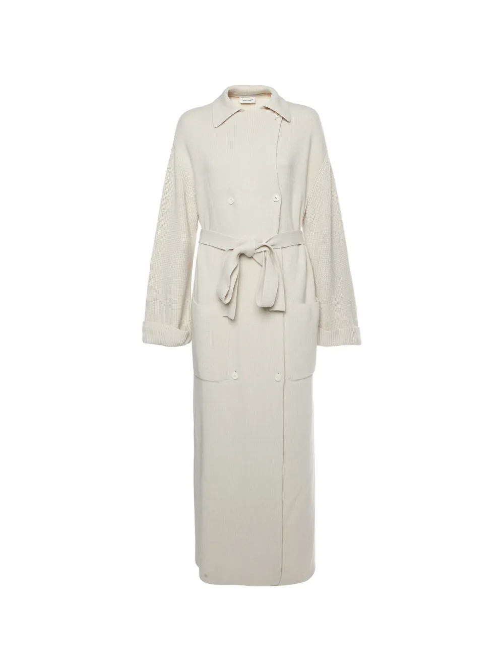 Try On Dress double-breasted belted coat - Weiß