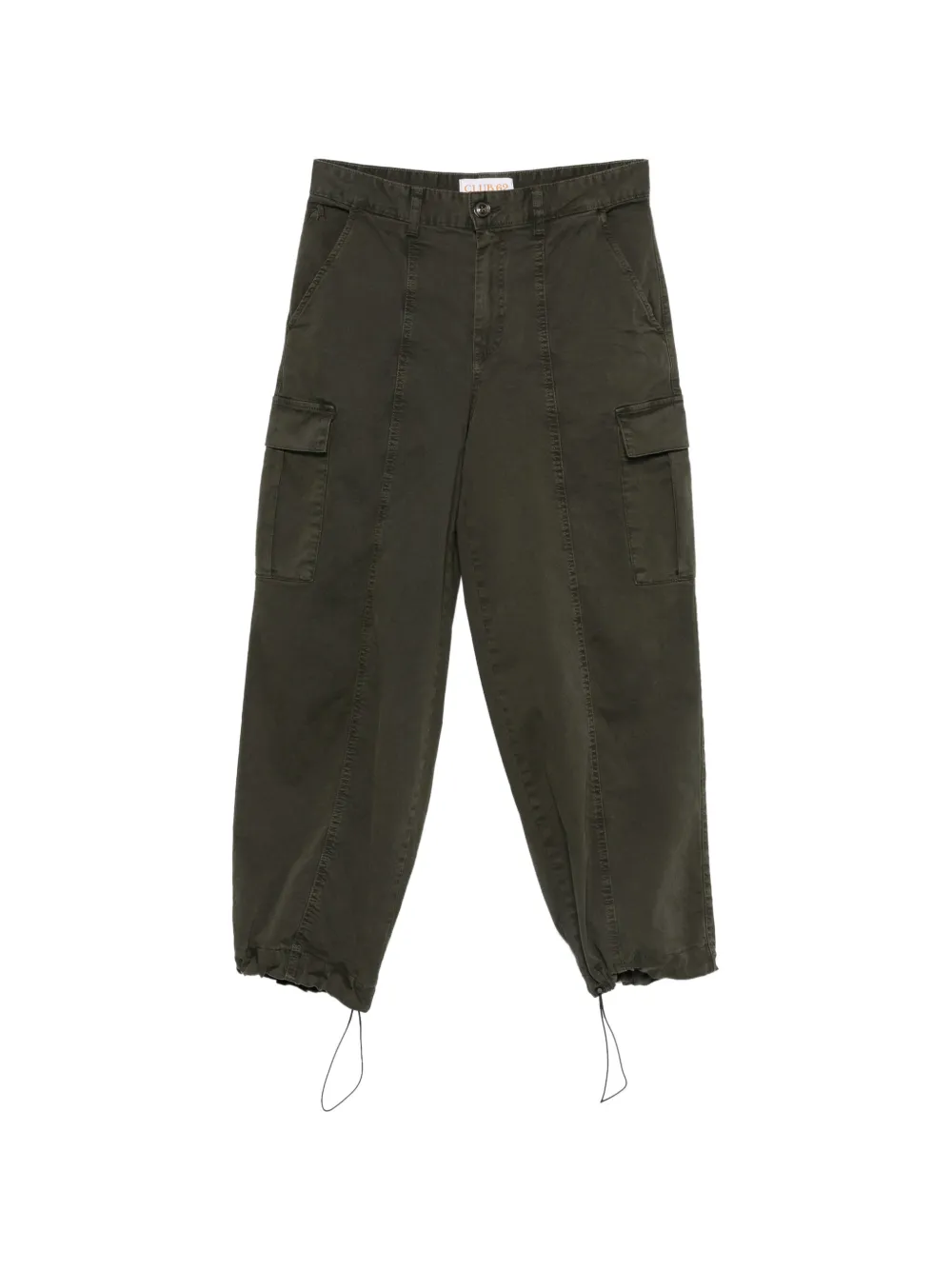 LOIS JEANS Gabardine cargo broek met wijde pijpen Groen