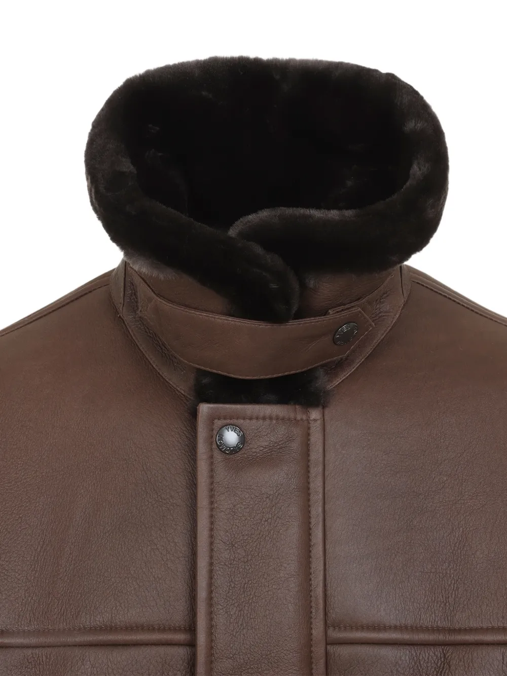Yves Salomon shearling-collar leather jacket Bruin