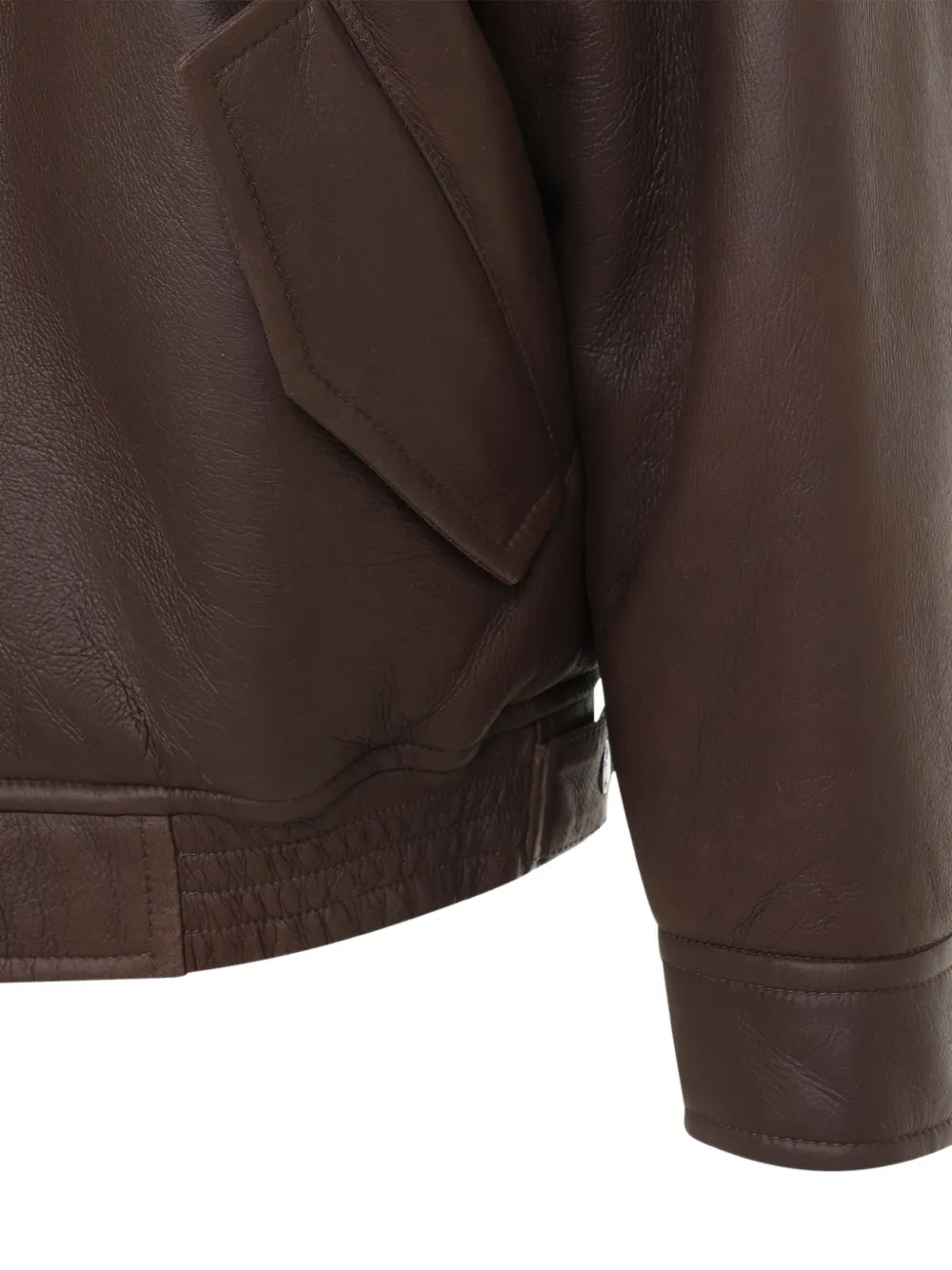 Yves Salomon shearling-collar leather jacket Bruin