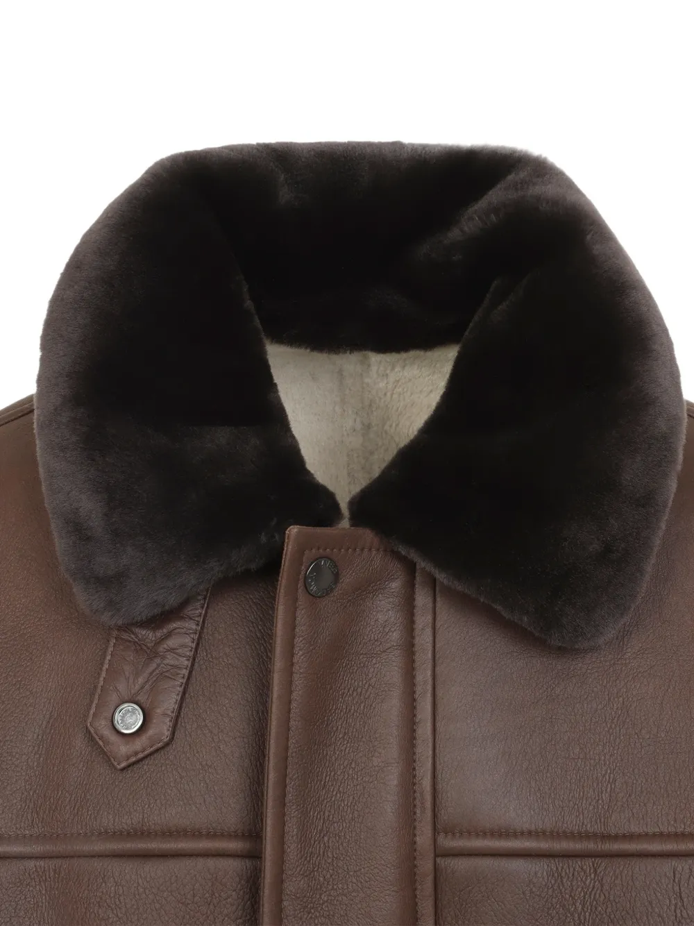 Yves Salomon shearling-collar leather jacket Bruin