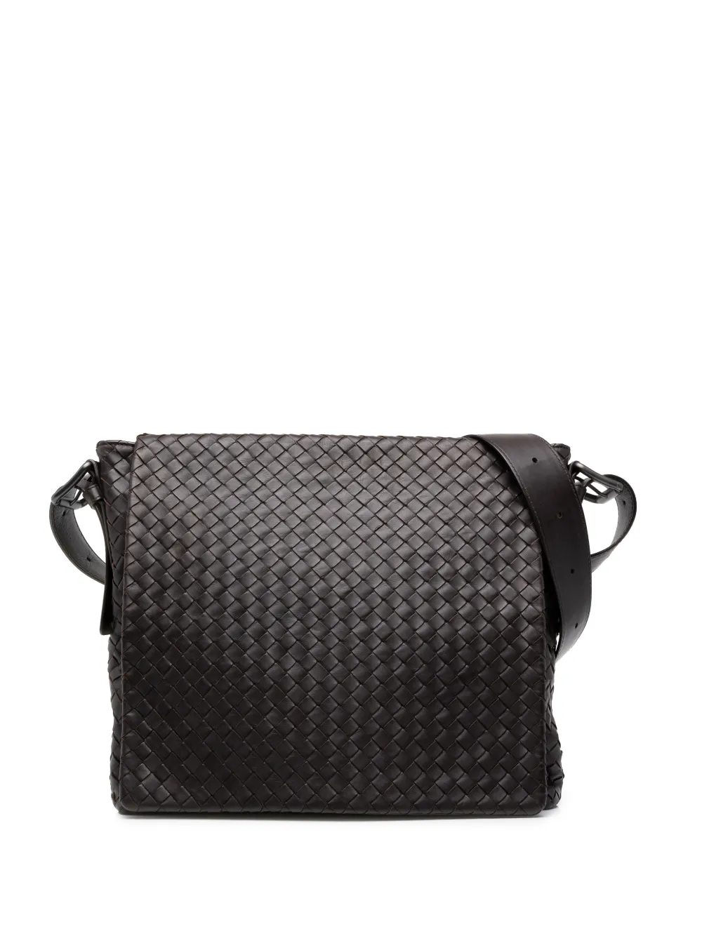 Bottega Veneta Pre-Owned 2012-2026 Nappa Intrecciato Messenger Bag crossbody bag - Braun