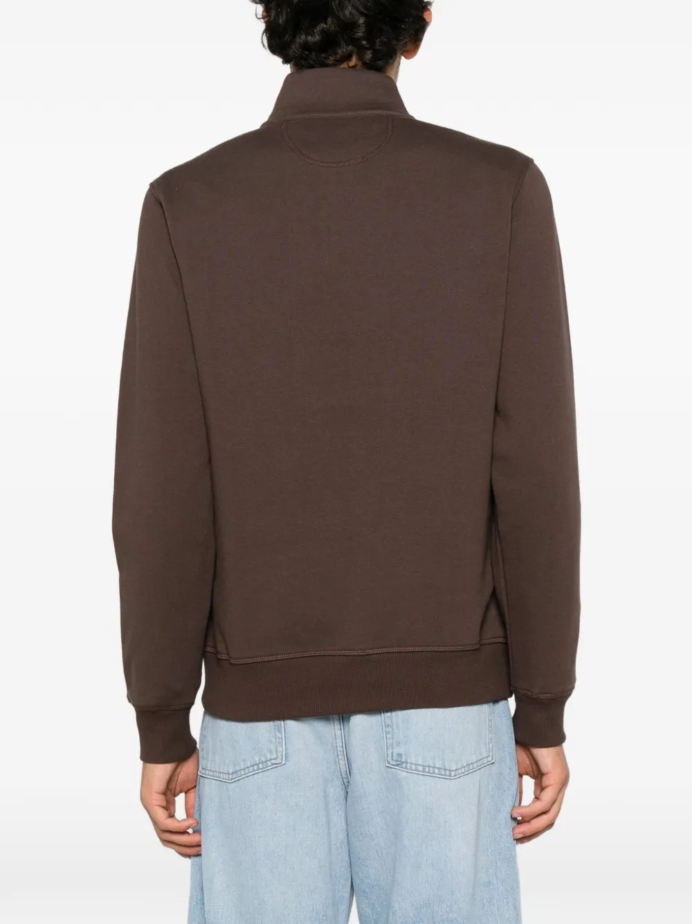 La Martina Sweater met halve rits Bruin