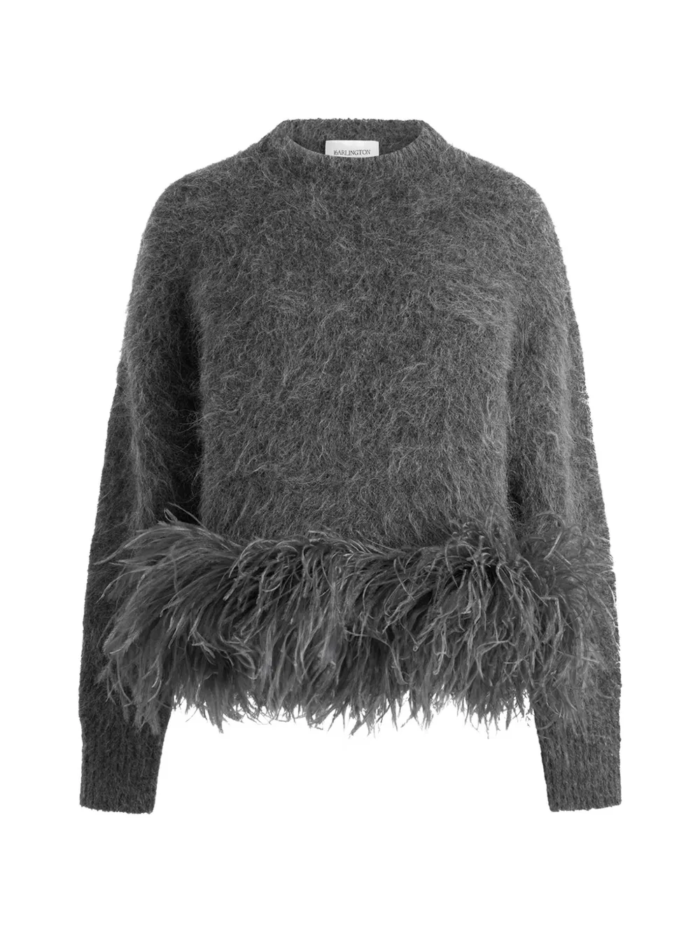 16Arlington Dovico feather-trim sweater Grijs