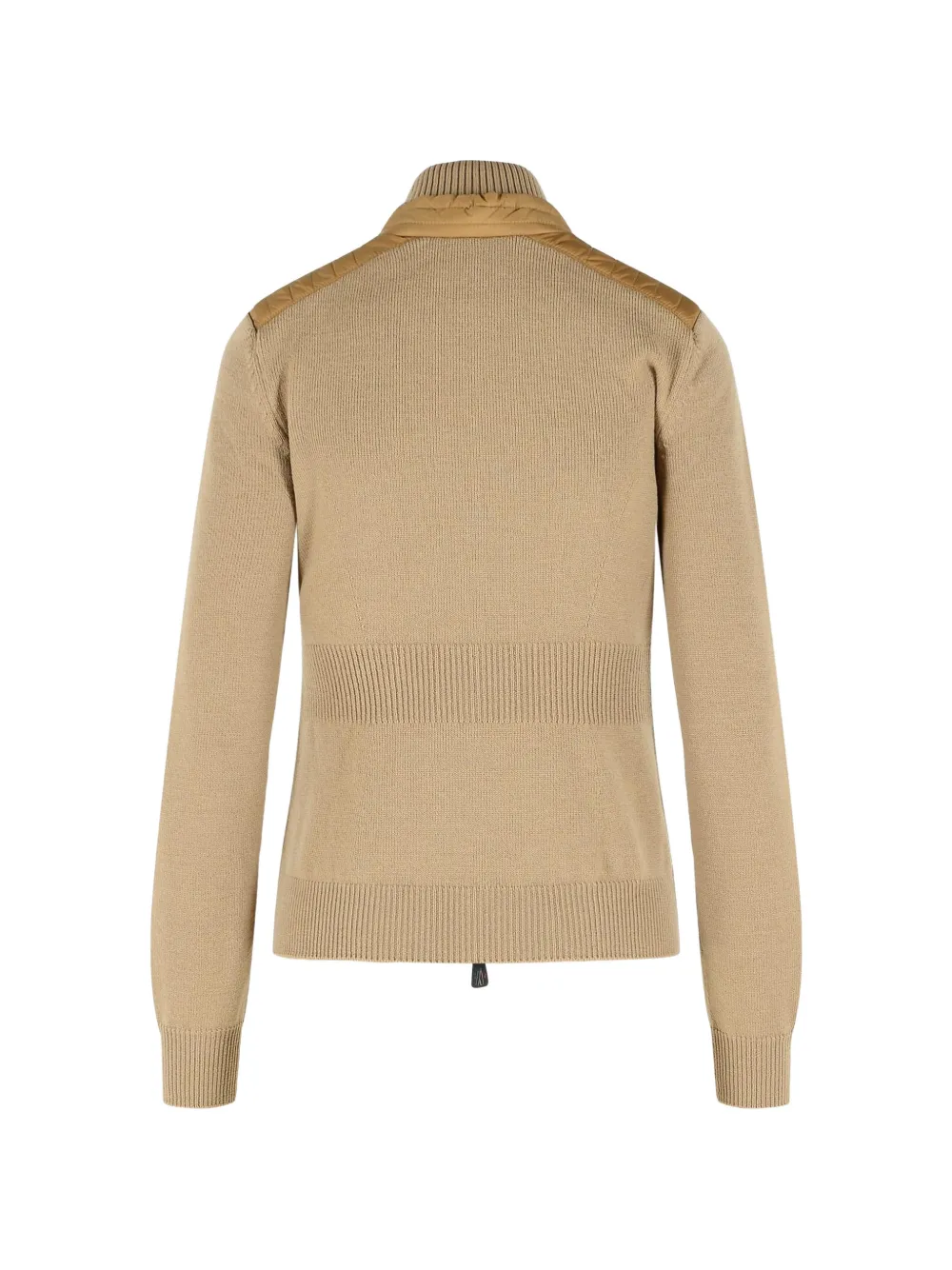 Moncler Grenoble quilted-panel knitted cardigan Beige
