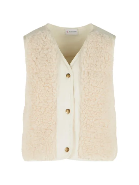 Moncler fluffy teddy padded gilet