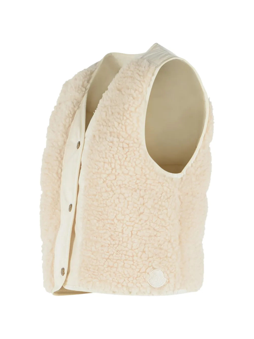 Moncler fluffy teddy padded gilet Beige