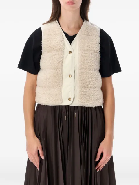 Moncler fluffy teddy padded gilet