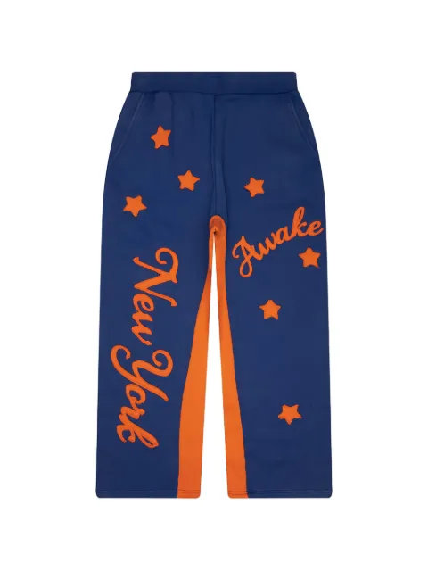 Awake NY starry-patchwork track pants