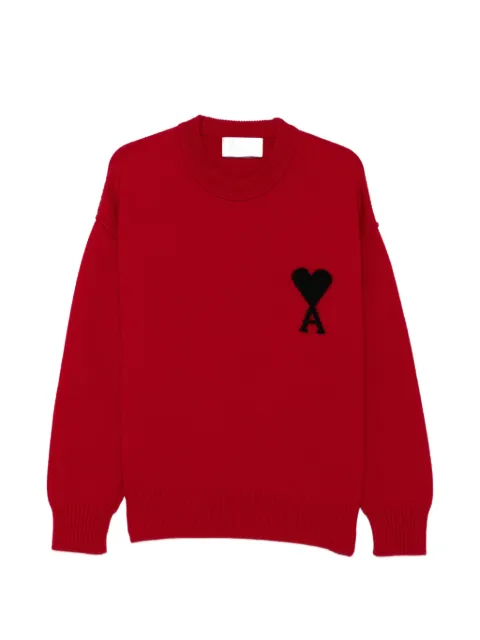 AMI Paris Ami de Coeur intarsia-knit sweater