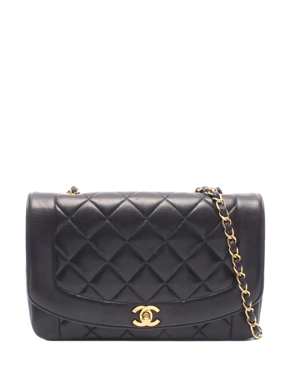 CHANEL Pre-Owned 1994-1996 Medium Lambskin Diana Flap crossbody bag - Schwarz