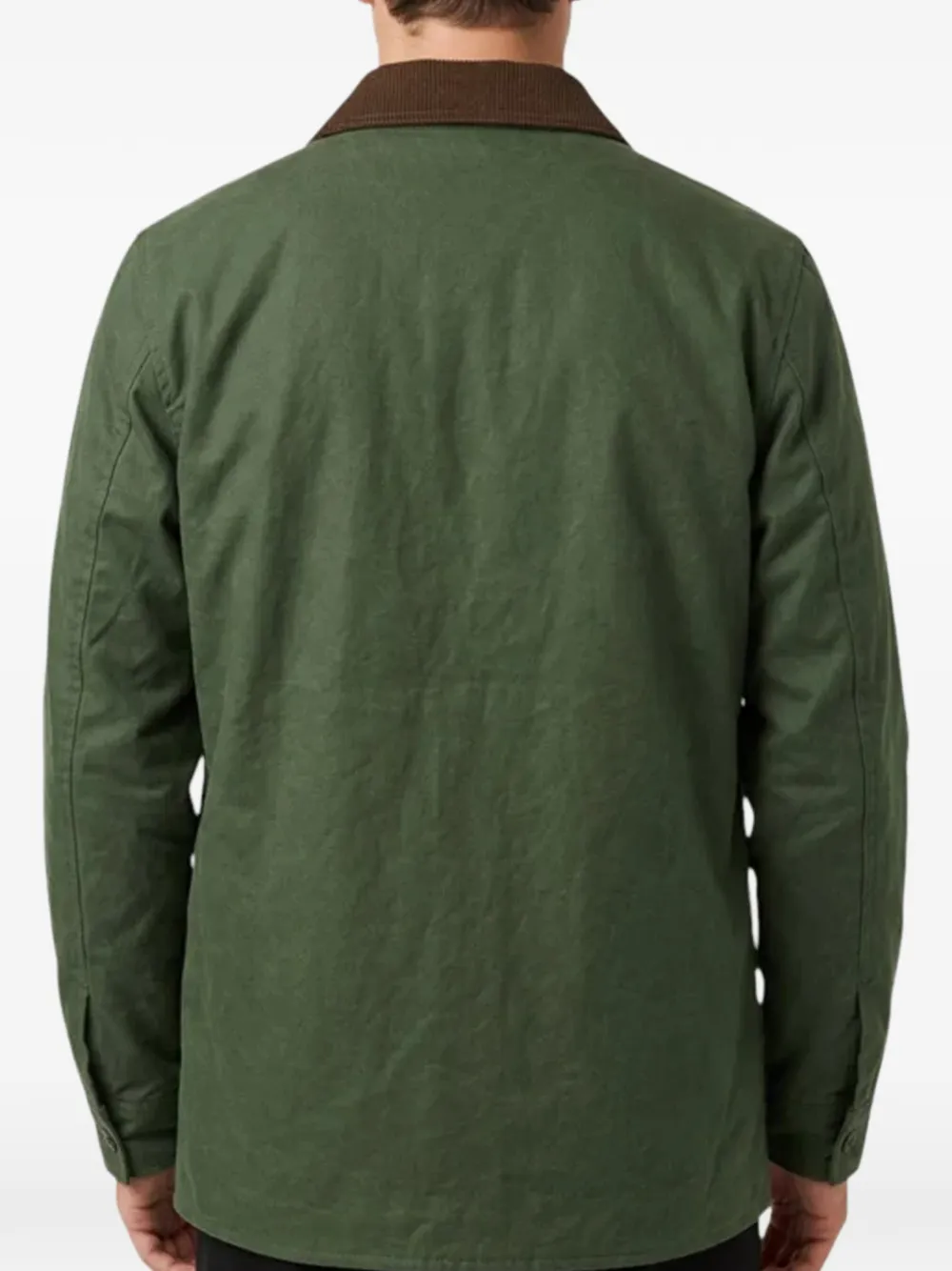 MC2 Saint Barth corduroy-collar logo-embroidered jacket Groen