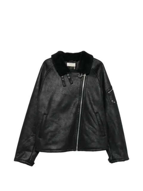 RETERNITY Aéro shearling-collar zip-up jacket