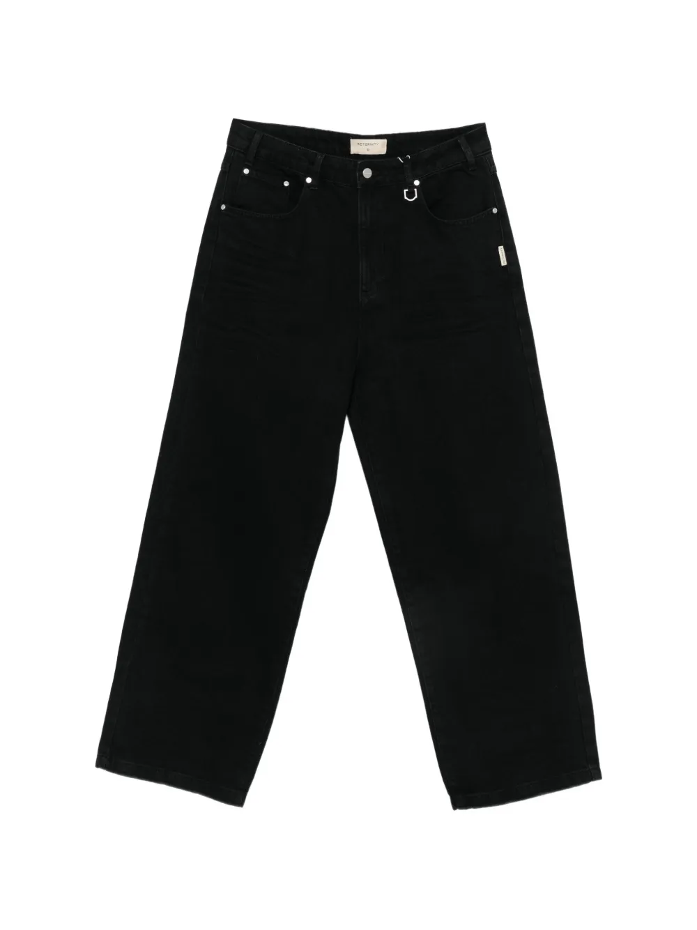 RETERNITY logo-detail wide-leg jeans - Nero