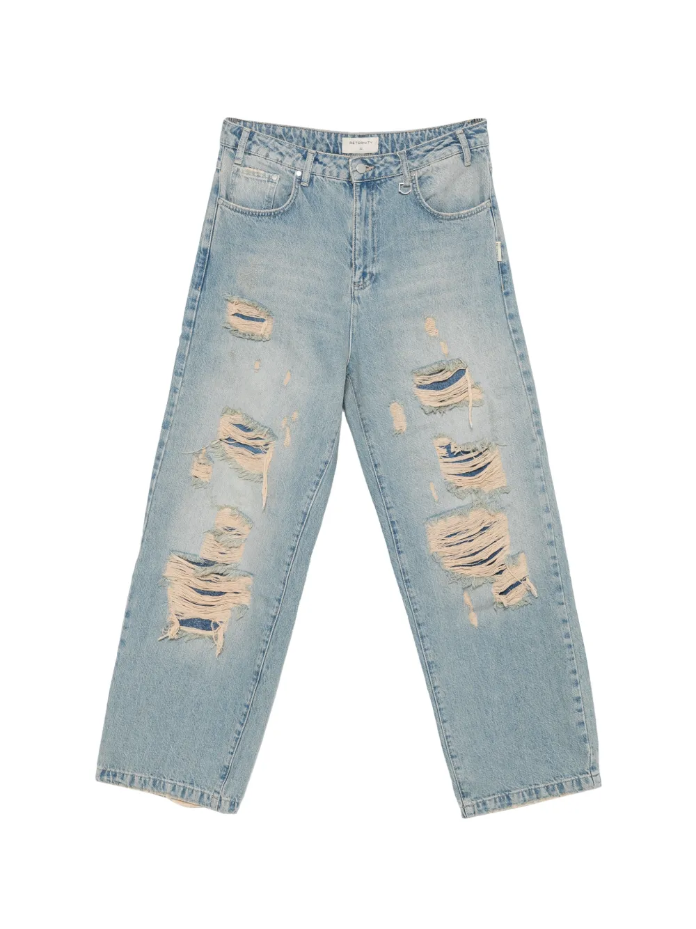 RETERNITY distressed wide-leg jeans - Blu