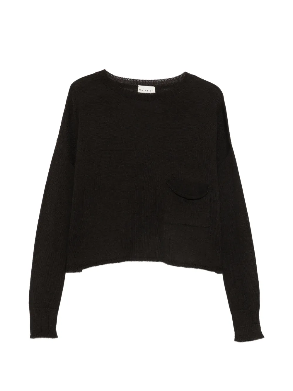 Ma'ry'ya patch-pocket knitted sweater - Braun