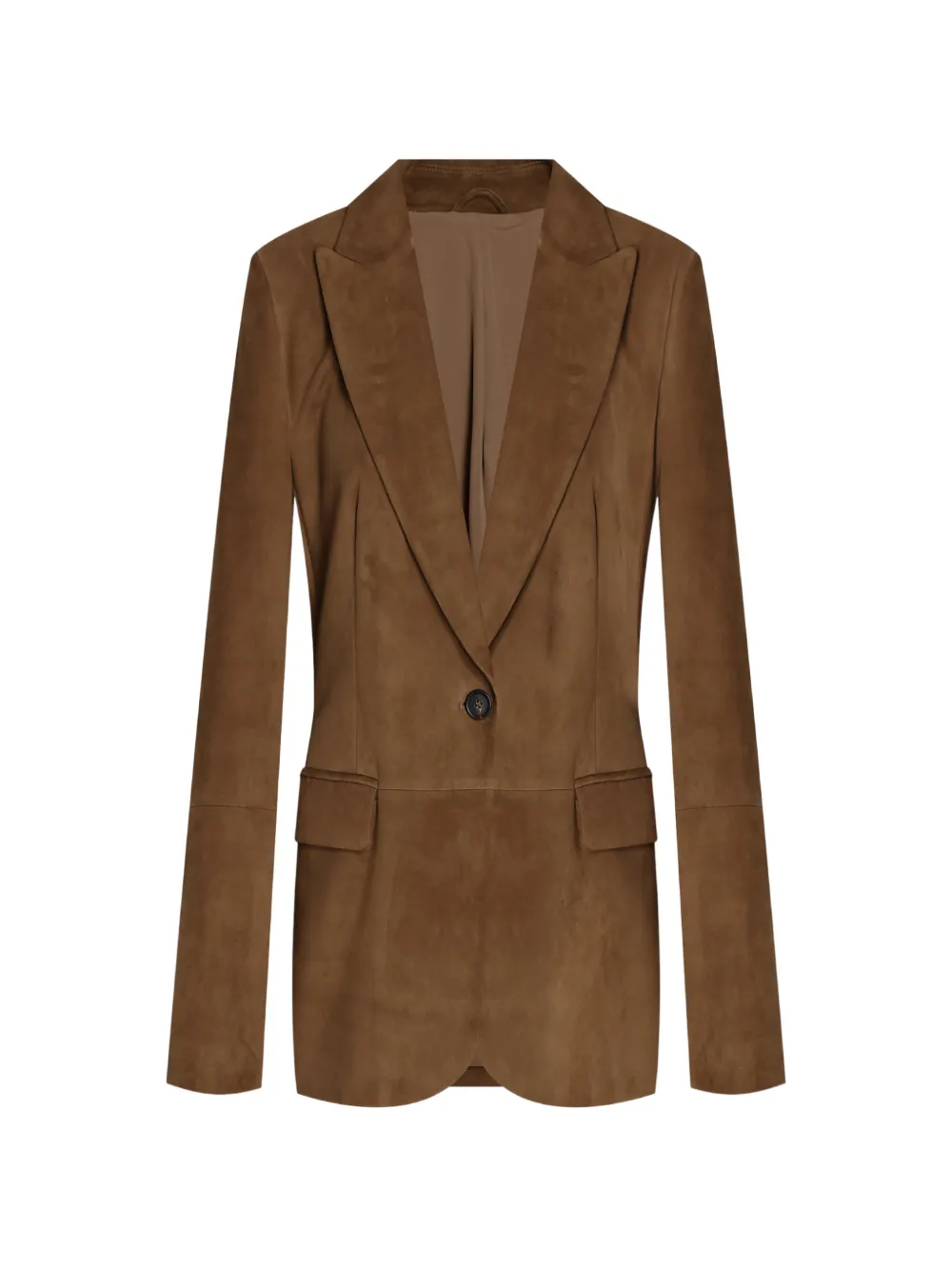 Brunello Cucinelli peak-lapel single-breasted blazer Bruin