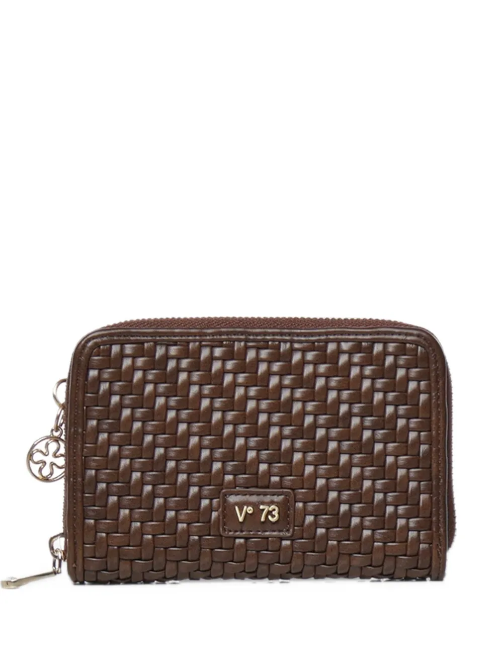 V°73 Zelda woven zip-around wallet - Marrone