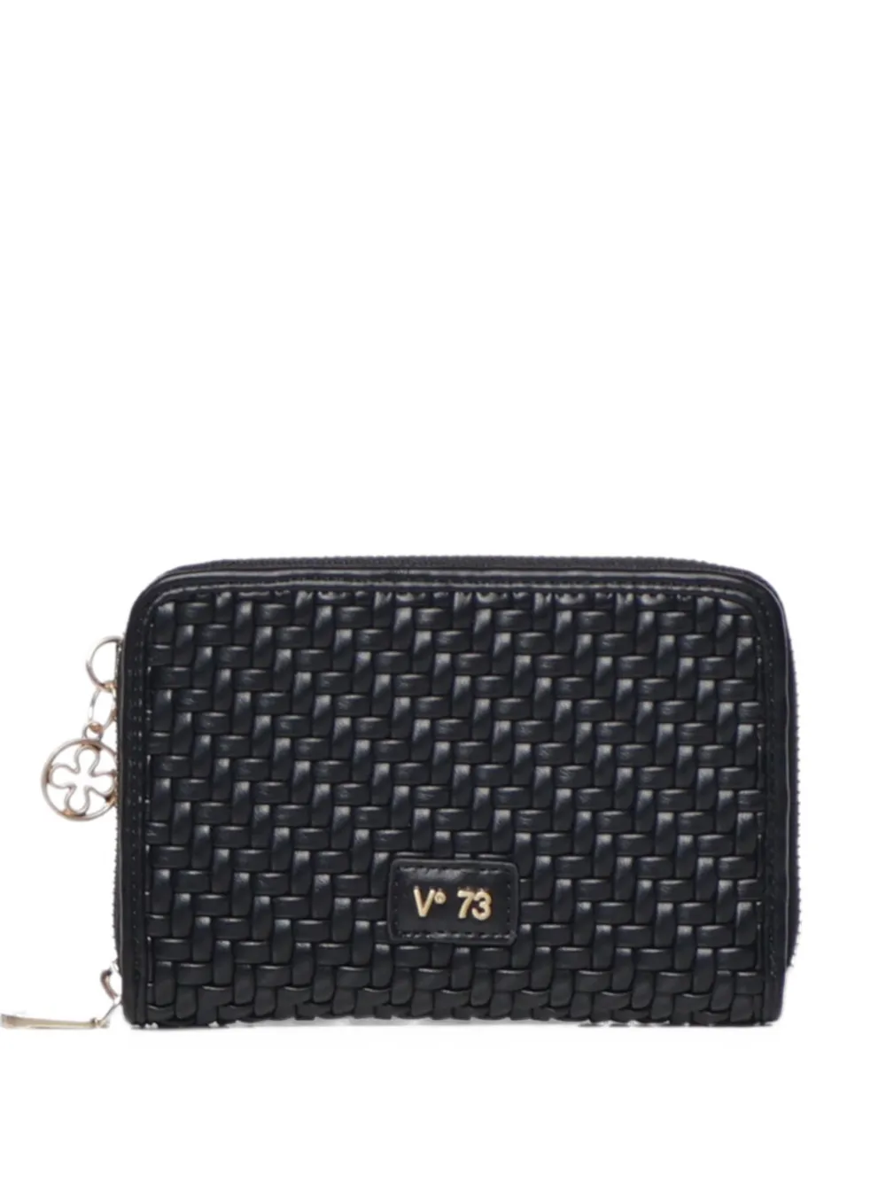 V°73 woven zip-around wallet - Nero