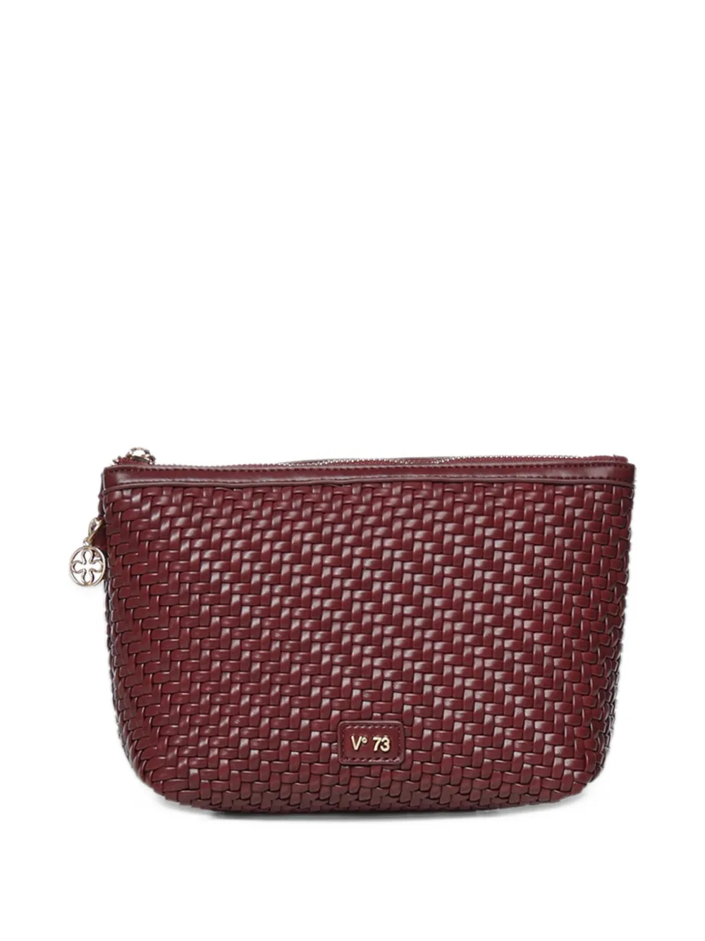 V°73 Zelda woven-effect clutch bag - Rosso