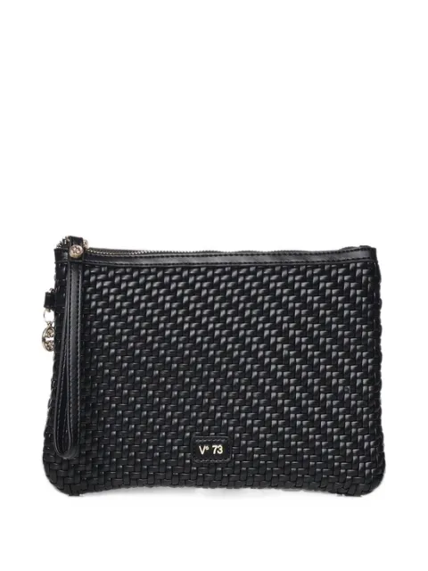 V°73 woven-design zip-top clutch bag