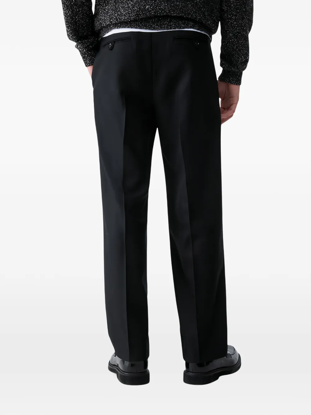 LIU JO trousers relaxed fit in a wool blend Zwart