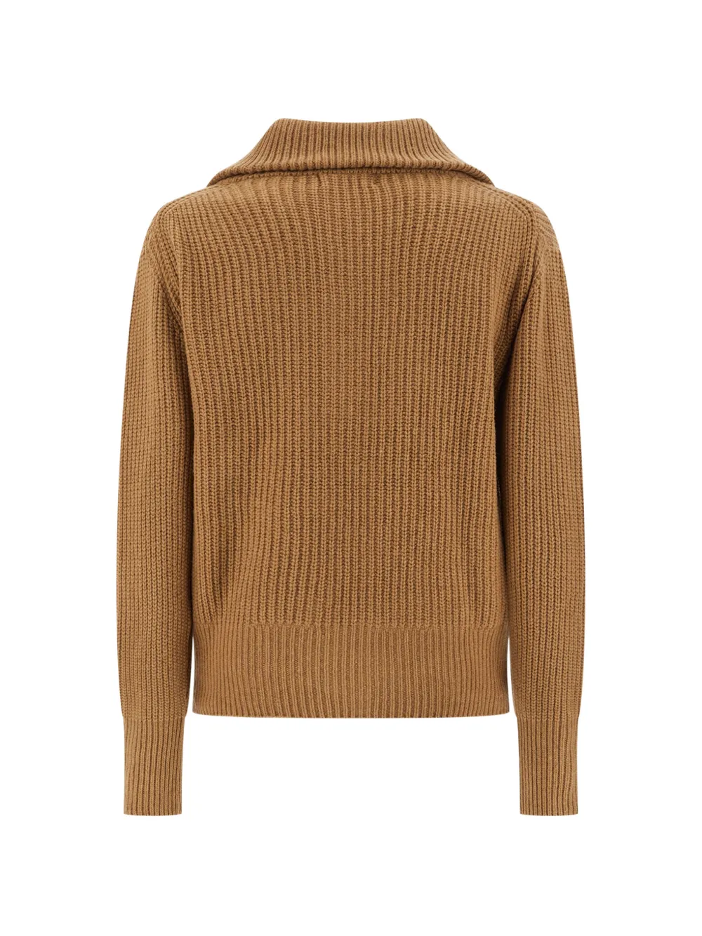 Pence ribbed-knit half-zip sweater Bruin